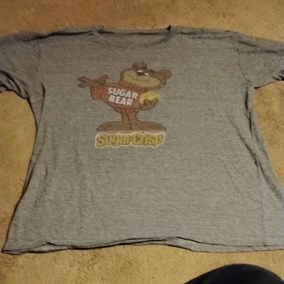 Vintage Sugar Bear Sugar Crisps Cereal Grey T-Shirt - Picture 2 of 4